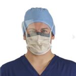 MASK FACE TIE ON W/WRAP AROUND SPLASH LEVEL 2 4 X25/CASE