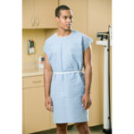 GOWN EXAM SCRIM REINFORCED BLUE 50/CASE GRAHAM