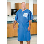 GOWN EXAM AMPLEWEAR NON WOVEN BLUE 40" X 50" 50/CASE GRAHAM