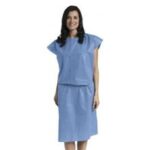 GOWN HEAVY DUTY NON WOVEN BLUE XX/LARGE+ 50/CASE (45"X70")