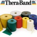 THERABAND RESISTANCE BAND YELLOW (THIN) LATEX 6"x 50 YARD BOX