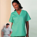 SCRUB SHIRT REVERSIBLE W/POCKET JADE LARGE